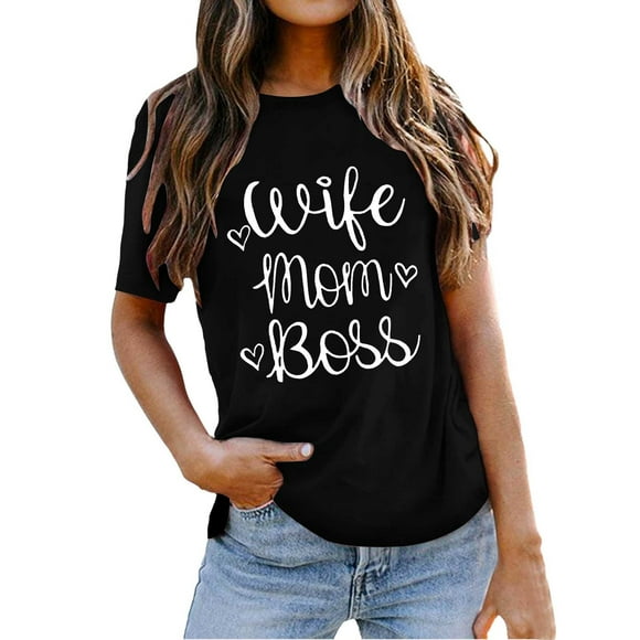 YDLCAFD Womens Cotton Tops Women's Fashion Print Top Loose Crew Neck T Shirt Women's Athletic Tank Tops Nike T Shirts Women
