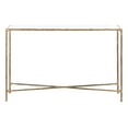 thumbnail image 3 of SAFAVIEH Couture Jessa Glam Metal Console Table, Brass/White, 3 of 11