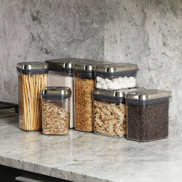 OXO POP Steel 6-Piece Airtight Food Storage Container Set +