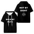 thumbnail image 2 of Daniel Caesar Walk By Faith Hooded T-shirt Women Men Short Sleeve Tee Casual Fashion Tops, 2 of 3