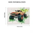 thumbnail image 2 of Chilfamy Monster Truck Canvas Wall Art Decor for Bedroom Kitchen Dining Room Office Hotel Bar Salon | Ready to Hang Aesthetic Home Room Wall Pictures Print 20x16in, 2 of 6