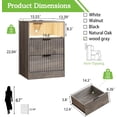 thumbnail image 2 of FANRAL Nightstand Set of 2,LED Nightstands with Charging Station,Fluted Design Bedside Table with RGB LED Lighting,Mid Century Modern Small Dresser with Storagee,Gray Night Stand, 2 of 8