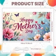 thumbnail image 2 of Pink Floral Happy Mother's Day Banner Butterfly Accent Mom's Day Backdrop Watercolor  Magenta Lettering Mother Appreciation Background for Mother's Day Party Family Gathering Mom's Brunch, 2 of 8