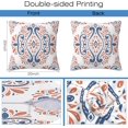 thumbnail image 2 of Throw Pillow Covers Blue and Orange Floral Pillow Covers 20x20 Inch Set of 2 Vintage Paisley Throw Pillows Decorative Pillow Cases Cushion Covers for Bedroom Livingroom Sofa Farm House, 2 of 6