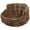 Brown, variant on Precious Tails Ultra Plush Mini Tufted Velvet Round Cuddler Dog Cat Pet Bed - Small
