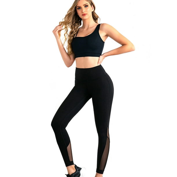 Lady Fitness Clothes Set Quick Dry Stretchy High Waist Yoga Leggings Sports  Bra