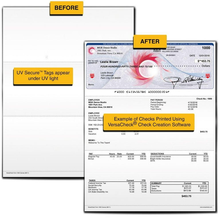 ValueChex UV Secure High Security Blank Check Paper for