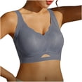 thumbnail image 2 of Bixock Wireless Sports Bras for Women Solid Color Side Coverage Support Underarm Containment for Fitness Activity Wear Bra, 2 of 5