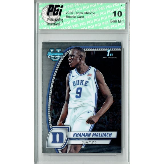 Khaman Maluach 2025 Bowman Draft Chrome #46 1st Rookie Card PGI 10