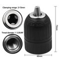 thumbnail image 2 of Keyless Large 3-Jaw Chuck Screwdriver Adapter with Quick Change 1/4" Round Shank Cylindrical Shank 2-13mm Countersink Drill Bits Cutter Pliers, 2 of 5
