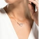thumbnail image 4 of Collar con colgante de hipérbola de Swarovski con pavé de cristal transparente, 4 of 4