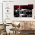 thumbnail image 5 of Elephant Stock Red Forest Waterfall Wall Art - Horizontal Multi Panel Canvas - Living Room Wall Decor - Nature Multi Panel - Brown And Red Decor - 74" x 48", 5 of 8
