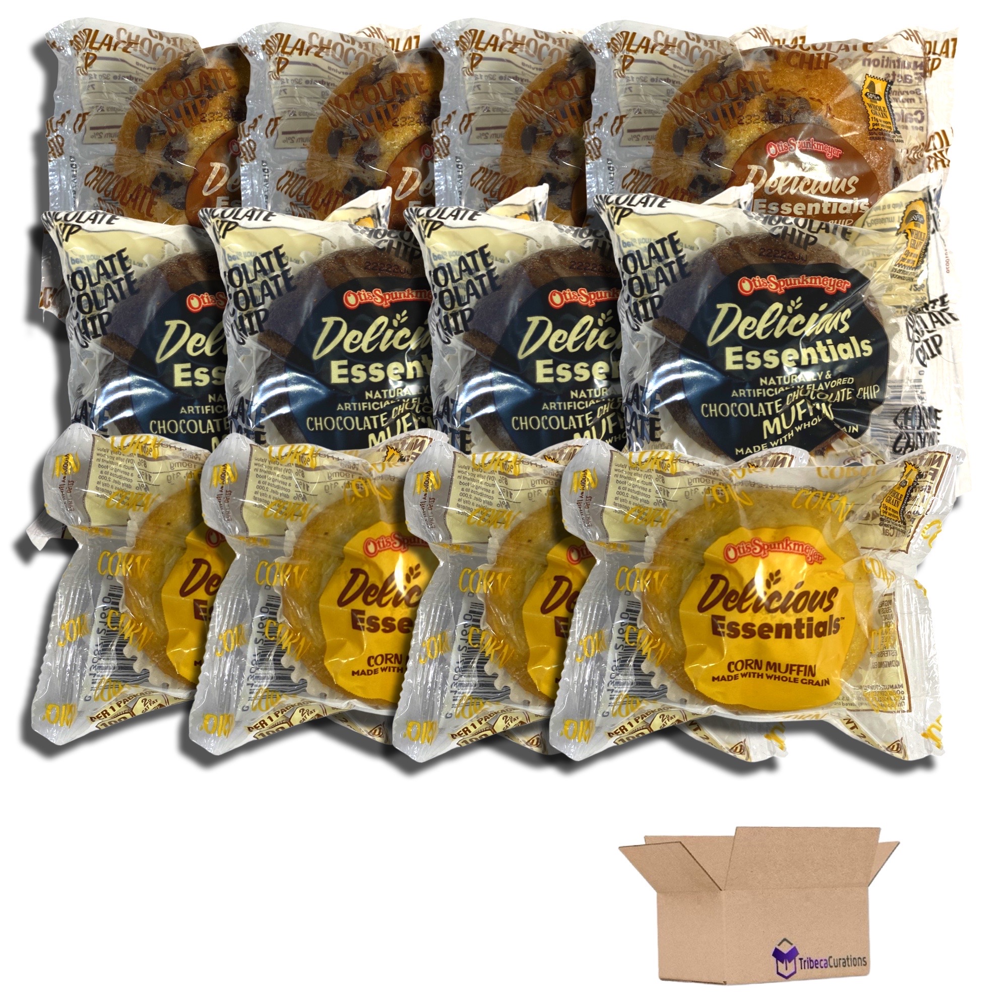 Delicious Essentials Muffins Individually Wrapped Bundled by Tribeca