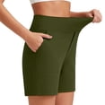 thumbnail image 6 of Kilaqueen Women's Bermuda Short High Waisted Stretchy Yoga Shorts Relaxed Fit Dressy Casual Workout Shorts with Pockets, 6 of 8