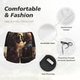 thumbnail image 4 of Hirioo Romantic Flower Lion Couple for Women's Double Layer Athletic Shorts High-Performance Gym Shorts with Inner Pocket, Elastic Waistband-XX-Large, 4 of 7