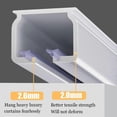 thumbnail image 2 of GXCZ Curtain Rods For Windows Heavy Duty Curtain Track (Ceiling Or Wall Mount) For Heavy Curtains, Room Divider Curtain Rail Wall Thickness 2.0-2.6 Mm, Aluminum Alloy, Mute Slide For Home Office(White-ceiling,140cm/4.6ft), 2 of 5