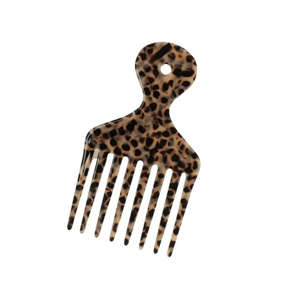 Vocoste Hair Picks for Curly Hair Gentle Detangling Wide Tooth Comb Afro Pick Hair Pick Comb Hangable Hair Styling Tool for Hair Care Black Brown