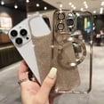 thumbnail image 3 of Compatible with iPhone 14 Pro Max Magnetic Glitter Cute Case, Plating Bling Clear Phone Case with MagSafe for Women Girls Full Camera Protector Back Cover for iPhone 14 Pro Max 6.7 Gold, 3 of 7