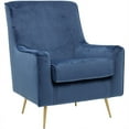 thumbnail image 2 of Fox Hill Trading Lana Velvet Accent Chair, Parisian Blue, 2 of 6
