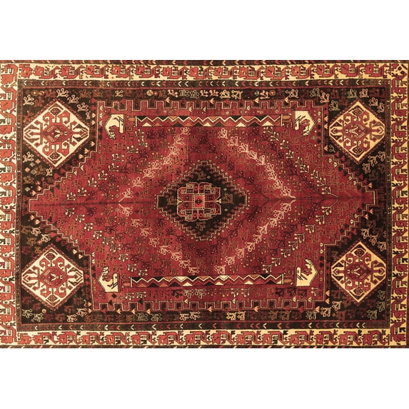 Ahgly Company Indoor Rectangle Persian Brown Traditional Area Rugs, 3' x 5'