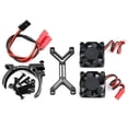 thumbnail image 1 of RC Motor Cooling Fan Heatsink, 20000rpm Dual Fans with Adjustable Mount (36-38mm) for Traxxas Slash, TRX4, ARRMA, Axial SCX10, 3650 3660 540 550 Motor, 1 of 5