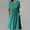 1-Green, variant on WHLBF Women's Plus Size Dress Autumn And Winter Casual Round Neck Long Sleeve Folding Solid With Pocket Dresses