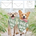 thumbnail image 4 of 1 Pc Big Bro Printed Dog Bandana Green Bone Paw Prints Big Bro Words Puppy Scarf Kerchief Cotton Decorative Pet Bandana Pet Accessories for Pet Dog Lovers 30.7x21.6inch(78x55cm) DIY, 4 of 6