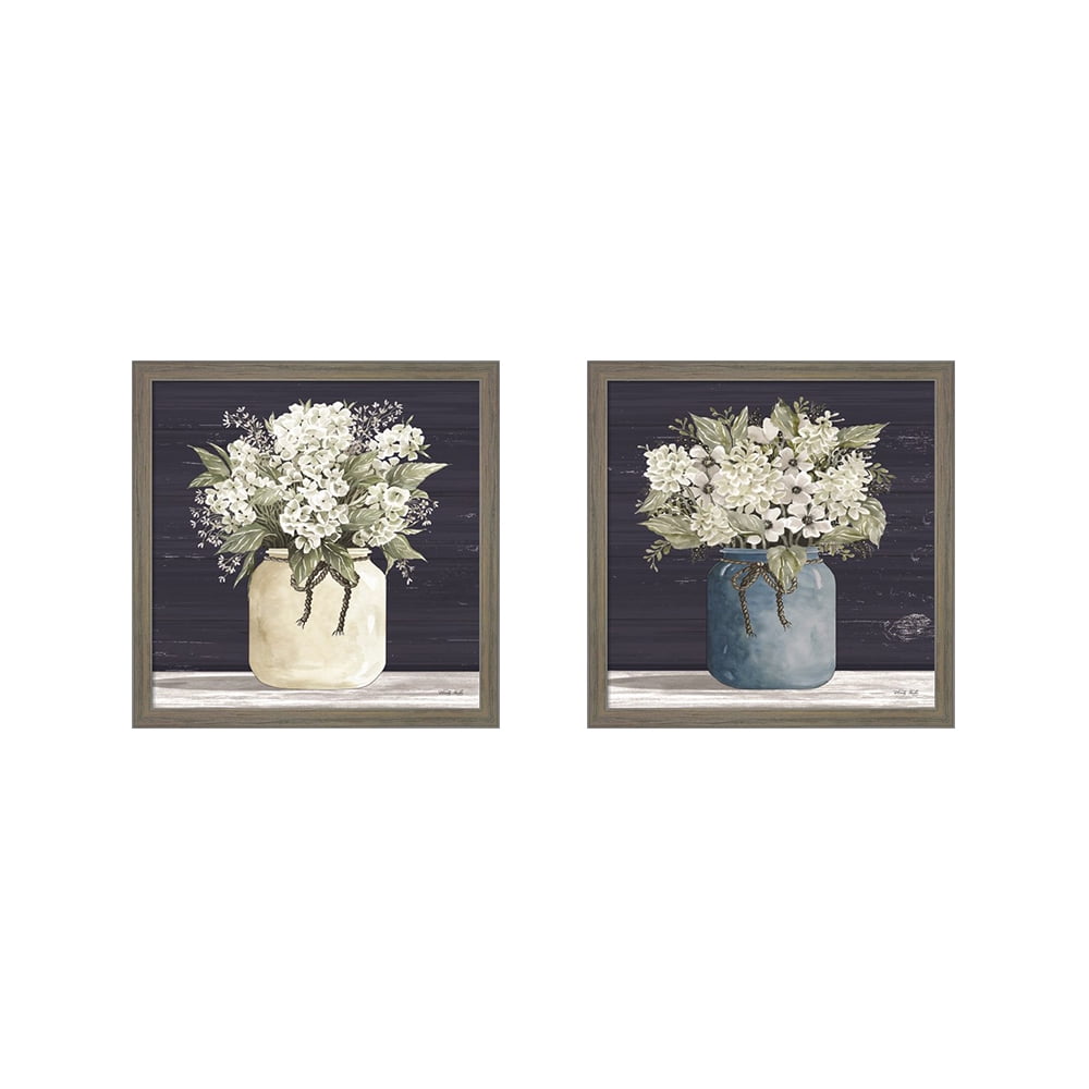 Great Art Now White Flowers by Cindy Jacobs, 2 Piece Framed Art Set ...
