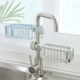 thumbnail image 4 of Yeacher Kitchen Sponge Holder Brush Soap Organizer Storage Rack Sink Caddy Sponge Holder Shower Tray Drainer Shelf, 4 of 8