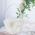 thumbnail image 6 of Elegant Wedding Flower Girl Basket, Symbol Fruit Candies Container Elegant for Graduation Bridesmaid Banquet Decoration White, 6 of 9