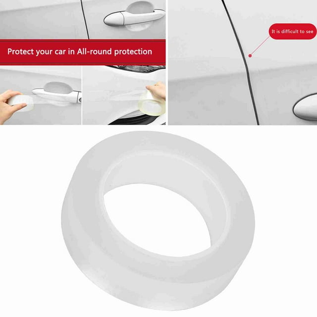 Etiqueta Protectora Para Alféizar de Puerta de Coche, Cinta Transparente A Prueba de Aañazos, Cinta de Borde de Puerta Universal, Tira Anticolisió de Umbral de Coche