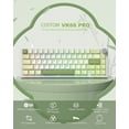 thumbnail image 5 of COSTOM Mechanical Gaming Keyboard, 60% QMK/VIA Creamy Mechanical Keyboard, RGB Cute Wired Keyboad with Hot Swappable Gasket,Green, 5 of 9