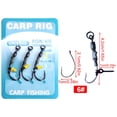thumbnail image 5 of 3pcs Anti Bottom Fishing For combo Hook Barb Carp Fishhook with boilie screw, 8#, 5 of 6