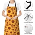 thumbnail image 4 of Kdxio Brown Wood Grain Sunflower A Apron with Pockets Adjustable Kitchen Aprons for Men Women Waterproof Aprons for Cooking,Drawing,Crafting, Baking Household Cleaning, 4 of 8