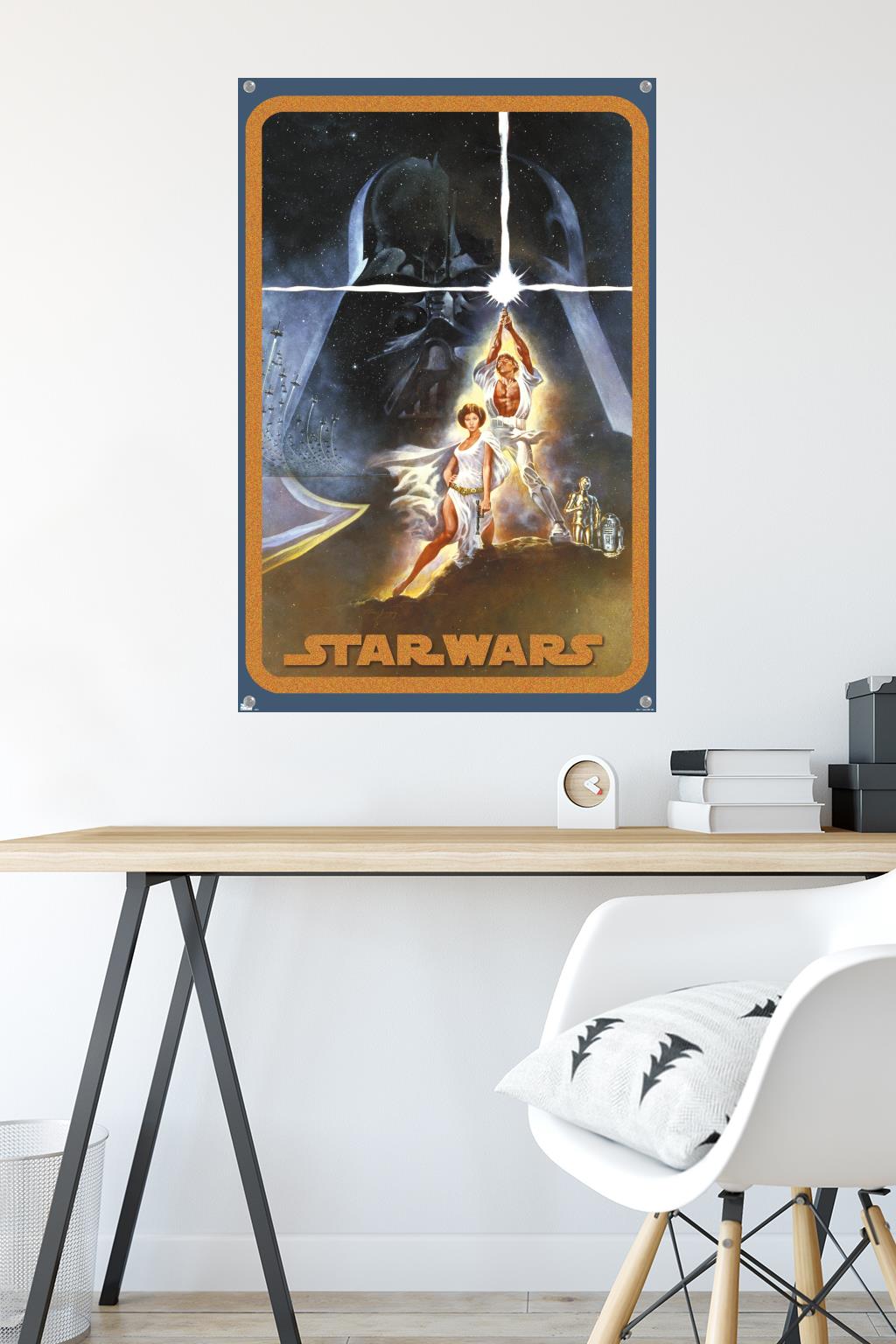 Star Wars: A New Hope - Galaxy Pose Wall Poster with Pushpins, 22.375" x 34"