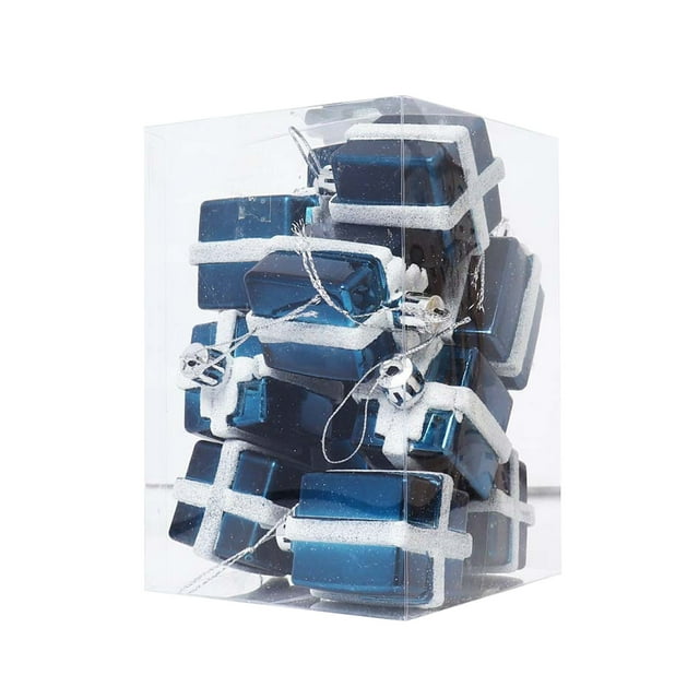 Leodye 12PCS Plastic Electroplating Gift Bags - Christmas Tree Hanging Pendants, Festive Holiday Decor