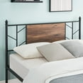 thumbnail image 6 of CREATIVE HOBBIES Full Size Bed Frame with Rustic Vintage Wood Headboard and Footboard, Industrial Platform Mattress,No Box Spring Needed, 6 of 9