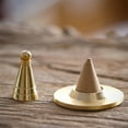 thumbnail image 4 of ABCISI 8 pcs Incense Cone Mold Brass Incense Press Incense Cone DIY Moulds Incense Forming Moulds Brass Incense Making Tools Gold DIY Tower Incense Burner Tools Incense Burner Holder, 4 of 9