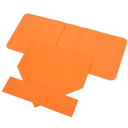 Masteelf 5 Pcs Baseball Softball Plate 41.00X39.50X0.20CM Orange