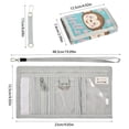 thumbnail image 3 of JIALIOU Nylon Trifold Card Wallet with ID Window Zipper Pocket for Men Women Teen Hello Monkey Face, 3 of 7