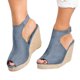 thumbnail image 5 of Amzcrzy Zapatos de mujer,Zapatos de mujer,Zapatillas de mujer, Sandalias romanas informales con hebilla y cuñas sólidas de moda para mujer Sandalias Mujer Zapatillas De Casa, 5 of 6