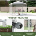 thumbnail image 6 of Uforic 9.8×6.2 ft ( 118" x 98" x 75" ) Large Outdoor Dog Kennel,Outside Heavy Duty Shade Dog Pen Playpen Pet Dog Enclosure Crate Dog Run House with UV & Waterproof Cover Fence, 6 of 8