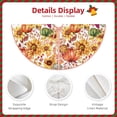 thumbnail image 3 of Fotbe Sunflowers Pumpkins And Autumn Leaves Pattern Christmas Tree Skirt, Tree Skirts Plush Christmas Decorations, Christmas Tree Skirts Xmas Decorations Holiday Party Decor-48", 3 of 6