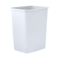 Superio 1.25 Gal Mini Plastic Trash Can, Small Waste Bin for Countertop, Desk, Vanity, Bathroom 5 Quart (1, White)