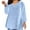 Light Blue, variant on tklpehg Womens Tops Dressy Casual Plus Size Long Sleeve Tunic Tops V-Neck Classic Solid Color Comfy Loose Lightweight Going Out Tops Blouses (Purple,XXXXXL)