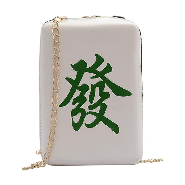 Bolso de hombro para mujer con correa de cadena larga, bolso cruzado informal de piel sintética a la moda. Dragón Verde
