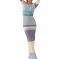 thumbnail image 1 of Knit Bodycon Dresses for Women Summer Long Sleeve Maxi Dress Square Neck Cut Out Long Dress Y2K Beach Dresses, 1 of 7