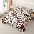 thumbnail image 3 of Manfei Abstract Leopard Print Quilt Full,Cartoon Cute Bow Full Bedspread Sets,3-Piece,1 Coverlet and 2 Pillowcases, 3 of 7