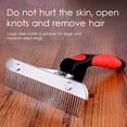 thumbnail image 5 of Stainless Steel Long Tooth Pet Rake Brush Deshedding Tool Beauty Comb For Large Dogs,Black Red, 5 of 5