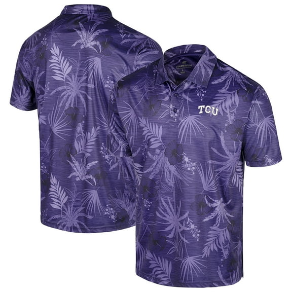 Men's Colosseum  Purple TCU Horned Frogs Palms Team Polo